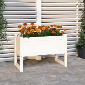 VidaXL Jardinière Blanc 78x40x52 cm Bois massif de pin