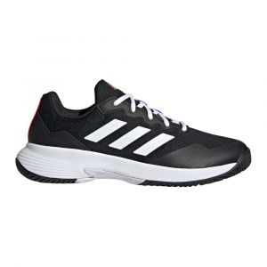 Image de Adidas Chaussure Gamecourt 2.0 Tennis - Core Black / Cloud White / Solar Red, Core Black / Cloud White / Solar Red - Taille 43 1/3