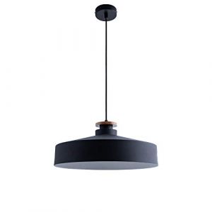 Paco Home - Suspension Lampe Salle à Manger Cuisine Lampe De Table à Manger Scandinave E27 Design t, Bois noir