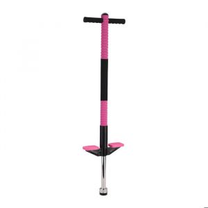Relaxdays Bâton sauteur robuste pogo-stick pour enfant pesant jusquà 35 kg pour se dépenser en extérieur rose
