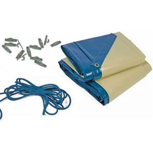 Habitat et Jardin Bâche hiver "Cover 1" pour piscine Oceano - 580 gr/m² - bleu