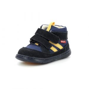 Kickers Garçon Unisex Kinder KICKBUBBLOKRO Bottine, Bleu Orange, 21 EU