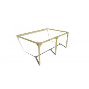 Pergola bois labellis&eacute;e FSC &bull; 6m x 4m &bull; adoss&eacute;e &bull; cadre simple.