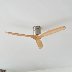 Lucande - Ventilateur de plafond 'Vindur' en bois pour chambre à coucher