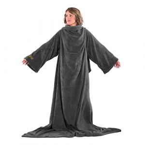 Snug Rug DELUXE Couverture avec Manches - Taille unique - Polaire adultes - 137 x 183 cm - Gris