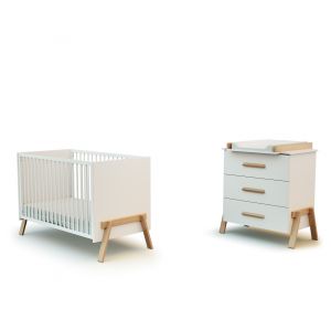 Ateliers T4 Duo Lit Bébé et Commode en bois