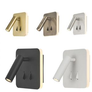 Image de Mantra Applique murale int&eacute;rieure liseuse Led carr&eacute;e blanche - Cayman