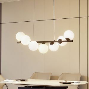 Suspension en verre à intensité variable 'Isandro' en métal pour salon & salle à manger