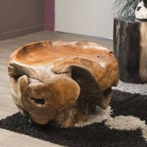 Wanda Collection Pouf en racine de teck massif