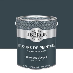 Liberon Peinture bleu des vosges mur, boiserie, radiateur velours 2.5 l