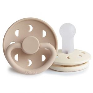 Lot de 2 sucettes silicone T2 Moon croissant/cream - Beige