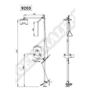 Chavonnet 9203 - Combiné douche/Lave yeux