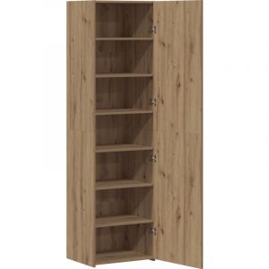 VidaXL Buffet En Chêne Artisanal 50x42.5x185 Cm Bois De Construction