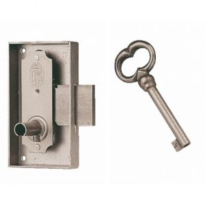 Select Serrure de biblioth&egrave;que 526 largeur 50mm axe 30mm gauche finition bross&eacute; avec 1 cl&eacute; - DEVISMES - 3526230