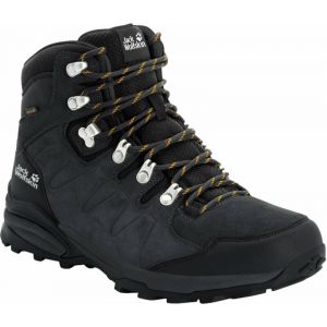 Jack Wolfskin Refugio Texapore Mid M, Chaussure de Marche Homme, Phantom Burly Yellow XT, 43 EU