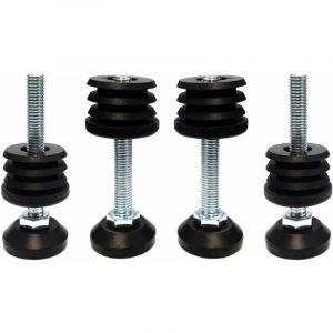 Cyclingcolors 4X Embout rentrant Rond avec vis de r&eacute;glage Pied Meuble Chaise &eacute;tag&egrave;re Table, 40mm