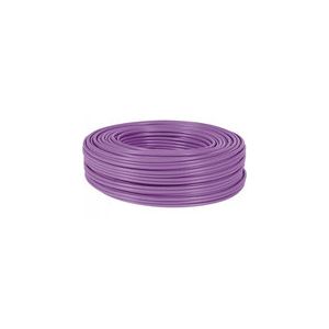 Câble Monobrin RJ45 catégorie 7 S/FTP Rouleau de 100 m (Violet) - Certifié RPC