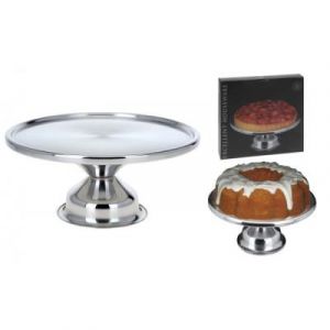 Ema Excellent Houseware Plateau à gâteau 33 cm Acier inoxydable