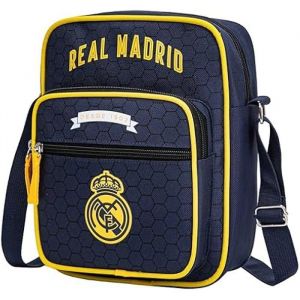 Real Madrid Sacoche Besace - Collection Officielle - Noir - 25x20x10cm
