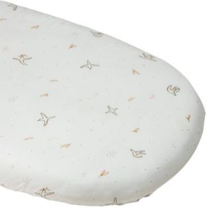 Kadolis Drap housse en coton bio L'Envolée pour landau (72 x 33 cm)