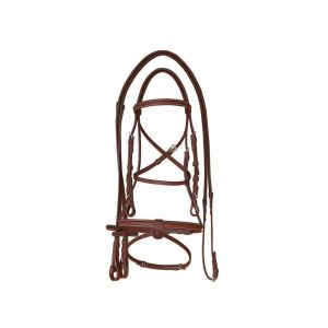 Supreme Bridons équitation pour cheval avec rênes surpiqûres contrastées ancien