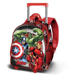 Karactermania Sac &agrave; dos 3D &agrave; Roulettes Petit - Marvel Avengers Almighty - Rouge - Taille Unique