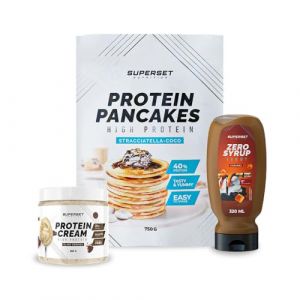 Superset Nutrition Pack petit dej pancakes protein cream black cookies zero syrup caramel