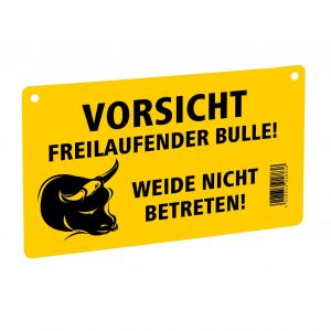 Image de Kerbl Panneau de signalisation attention taureau en liberté
