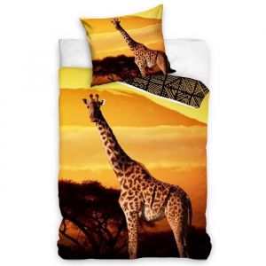 CMP Parure de lit Girafe 100% coton 140x200 cm