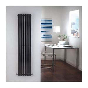 Image de Hudson Reed Radiateur chauffage central Design Vertical Noir 160 x 35.4 cm