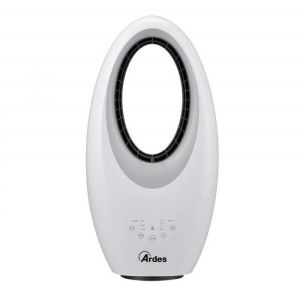 Ardes AR5BL1 Muna Bladeless Ventilateur sans pales avec télécommande, lumière nocturne LED, minuteur, touch, blanc