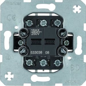 Berker Interrupteur - Polo X Stiletto - Argent/Noir - Finition de haute qualit&eacute; - Design &eacute;l&eacute;gant