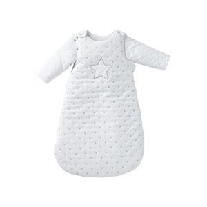 Vertbaudet Gigoteuse manches amovibles PLUIE D'ETOILES blanc 0/6 M