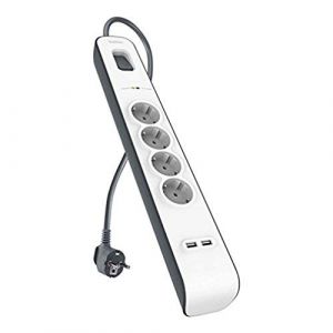Belkin BSV401VF2M, 525 J, 4 sortie(s) CA, 2 m, Blanc