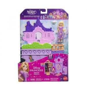 Mattel Disney Coffret La Tour de Raiponce Histoires à Empiler avec petite poupée Raiponce, figurine de Pascal et 7 accessoires, jouet inspiré du film, JDP61