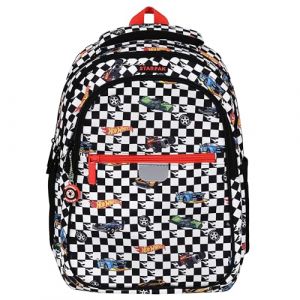 Hot Wheels Sac à dos scolaire rembourré pour garçon avec réflecteurs 3 compartiments 40x29x20cm 23 l