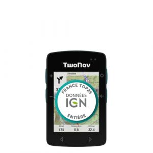 TwoNav Roc (32 Go) + Carte France IGN Top25 Entière, GPS de Sports avec écran 2,7 Pouces pour VTT, vélo, Gravel ou bikepacking avec Cartes incluses. Couleur Turquoise