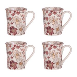 Table passion Coffret de 4 mugs 30 cl multicolores en grès