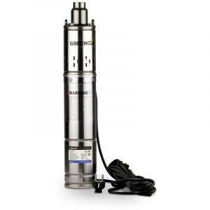 Greencut Pompe submersible 550 W, d&eacute;bit 30 L/min et hauteur 50 m. Acier inoxydable, silencieuse, facile &agrave; installer, peu d'entretien, id&eacute;ale pour les puits et