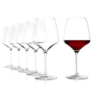 Verres à Vin Rouge de Bourgogne Experience de Stölzle Lausitz 695 ml, set de 6, lave-vaisselle garanti, pied allongé