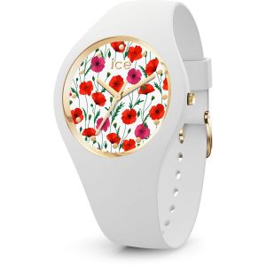 Image de Ice Watch Ice-Watch - ICE flower White poppy - Montre blanche pour femme avec bracelet en silicone - 016657 (Small)