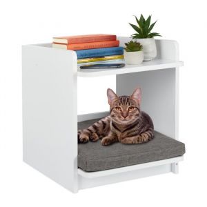 Image de Relaxdays Table d'appoint et lit animal compagnie - 4052025391232