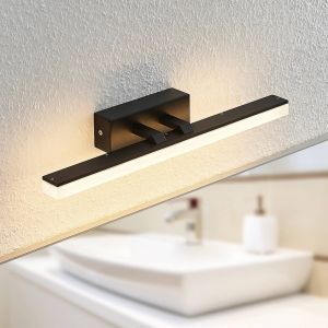 LED Applique Murale 'Lisana' en m&eacute;tal pour salle de bain - noir, blanc