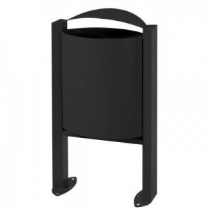 Rossignol Corbeille D'ext&eacute;rieur Sur Pied 40l Ligne Arkea Gris Anthracite