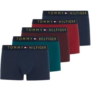 Tommy Hilfiger Pour homme. Lot de 5 cale?ons Boxer Vert dor?, marron,