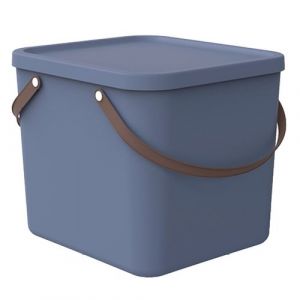 Rotho Bac de tri Albula 40L conteneur de stockage bleu foncé