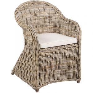 Beliani Fauteuil de jardin SUSUA II Rotin Naturel