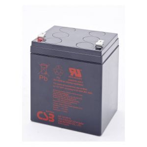 CSB battery Batterie au plomb 12 V 5 Ah HR 1221W plomb (AGM) (l x h x p) 90 x 106 x 70 mm connecteur plat 6,35 mm sans entretien, auto-décharge réduite