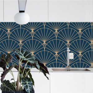 Stickerdecofr - Credence Adhesive Art Deco Palmes 200 x 60 cm