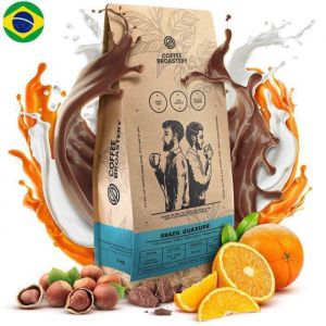 Cafe en Grains Coffee Broastery Bresil Guaxupé Café Noir 100% Arabica Premium Fraîchement Torréfié 1kg